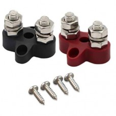 Victron Energy Çiftli M8 Bara Set Kırmızı+Siyah 150 Amper, Dual Terminal Stud M8-linked set (1 red/1 black) - VBB413020010